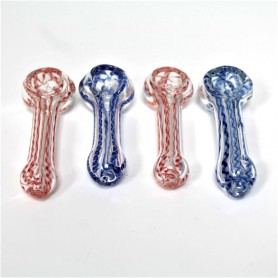 2.5'' Strip Design Glass Hand Pipe 