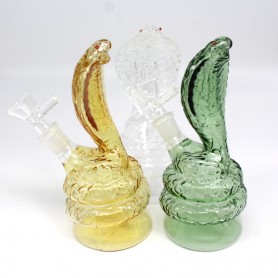6'' Clear Cobra Design Dab Rig With 14 MM Male Banger 