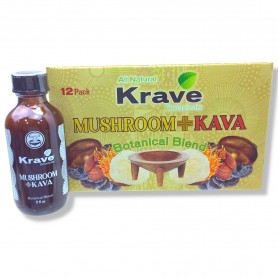 Krave Mushroom and Kava Blend Extract Shot –2oz(12ct)