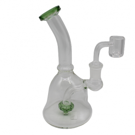 6'' BELL SHAPED DAB RIG WATER PIPE WITH 14 MM MALE BANGER 