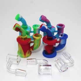 3'' Silicon Multi color Water Pipe With 14 MM Male Banger