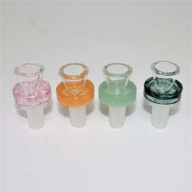 14 MM Male Cone Shape & Round Bowl Glass On Glass