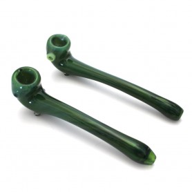 8'' Green Color Heavy Duty Glass Sherlock Pipe