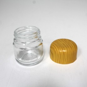 60 ML Wooden Decal Top Glass Jar