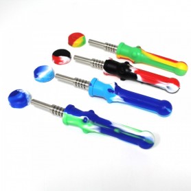 5'' Silicone Multi Color Nectar Kit With Titanium Nail 14 MM